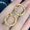 Brincos Novos Cao Shi com Design de Zircônia Microcravejada Anel Estéreo Joias Estilo Popular Ins Joias Elegantes