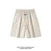 Pantalones cortos ligeros de retazos de verano para hombre con diseño bordado, pantalones casuales, pantalones cortos deportivos de baloncesto de seda helada de secado rápido hasta la rodilla