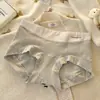 Calzoncillos tipo bóxer de algodón puro antibacteriano de 10 A para mujer, con fuelle completo extendido de algodón, tiro medio, ropa interior de algodón para bebé de Clase A, calzoncillos tipo bóxer para mujer