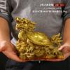 Venta al por mayor de fábrica de adornos de tortuga dragón de cobre, dinero de latón, chismes, tortuga dragón, madre e hijo, tortuga dragón, sala de estar, oficina, tamaño grande