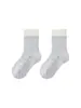 Calcetines para Niños Estilo Coreano Puntos Pequeños Calcetines de Media Pantorrilla para Niñas Algodón Peinado Raya Vertical Transpirables Macarrón Color Claro Calcetines para Bebé