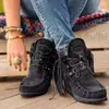 Amazon Comercio Exterior Zapatos de Mujer 2020 Invierno Nuevos Suela Gruesa 35-43 Borla Con Cordones Botas de Borla para Mujer