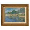 Pintura a Óleo Estilo Jardim de Oliveira de Van Gogh com Moldura Dourada Vintage Campo Sala de Estar Entrada Arte de Parede Emoldurada Pintura Decorativa Decoração de Parede para Casa de Temporada