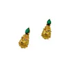 Pendientes dulces de moda estilo coreano, diseño de nicho, temperamento de alta gama, aretes de circonita con grietas de hielo brillantes, aguja de plata 925