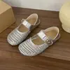 Zapatos Planos Calados Tejidos de Boca Baja para Mujer, Nuevo Estilo Verano 2026, Malla Transpirable, Zapatos Casuales Planos Cómodos con Velcro