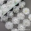 Suus En Stock Nuevo Bordado de Organza Cosido a Mano Cuentas Pedrería Flor Tridimensional Accesorio de Corsage para Mujer Materiales de Encaje DIY