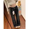 Chao Li tem estoque Jeans Feminino 2026 Novo Cintura Alta Slim Fit Stretch Modelador Comprimento Duplo Flare Primavera Outono Novo