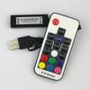 Led rf 17 chave mini controlador rf controle remoto sem fio colorido rgb luz com luz escurecimento controlador usb