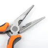 Pinzas de Punta Fina de 5 Pulgadas Suministro Mango Naranja y Negro Hecho a Mano DIY Accesorios para Joyería Pinzas de Punta Fina Hechas a Mano Mini Pinzas