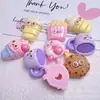 Fresa Dibujo Animado Palomitas Café Cono Pan Brillante DIY Funda para Teléfono Móvil Pasador Diadema Flor para Zapatos Papelería Resina