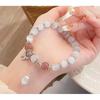 Pulsera de Ópalo Mariposa para Mujer de Nicho de Lujo Ligero de Alta Gama con Cuentas de Cristal al por Mayor Colgante Accesorios Yiwu Nuevo