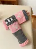 Guantes Personalizados para Otoño e Invierno, Guantes de Punto Cálidos y de Moda para Mujer, Moda Transfronteriza Guantes Bordados Patchwork Cálidos