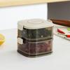 Caixa de Armazenamento de Cebolinha Gengibre Alho para Cozinha Geladeira Cebolinha Pequenos Ingredientes Caixa para Manter Fresco Quadrada Grau Alimentício Drenável Caixa para Preparar Pratos Porcionamento