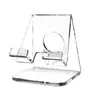 Soporte para teléfono móvil transparente de acrílico transfronterizo, doblado en caliente perezoso, integrado, conveniente, soporte de escritorio multifunción, pequeño mostrador de tarjetas, pantalla