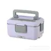 Caja de Almuerzo Eléctrica Transfronteriza Enchufable Calentamiento Eléctrico Caja de Almuerzo Gran Capacidad Doméstica para Coche Dos en Uno Caja de Almuerzo con Calentamiento Eléctrico Regalo