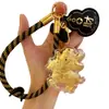 Chaveiro de Ouro Puro 999 Fique Rico Dourado 20mg Pingente para Bolsa de Celular Presente para Melhor Amigo e Namorada
