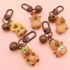 Chaveiro Fofo de Capivara Desenho Animado Estilo Ins Sino Criativo Presente Personalizado Pingente para Mochila de Estudante
