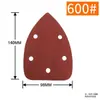 Papel de Lija Triangular de 5 Agujeros con Respaldo de Velcro 140*90mm Flock Autoadhesivo con Agujeros, Directo del Fabricante, Hoja para Pulir Muebles de Carpintería