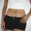 Accesorios de Venta Caliente Transfronterizos, Cadena de Cintura con Pedrería de Corazón de Tres Capas, Moda y Sencilla, Cadena Corporal de Perlas Sexy para Mujer