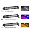 Farol de Motocicleta de 7 polegadas Vermelho e Azul em Formato Reto Veículo Off-Road Luz Lateral LED Ultrafino Luz Modificada Refletor de Carro
