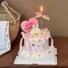 520 Día de San Valentín Lindo Conejo Miffy Adornos de Decoración para Pastel Tarjeta de Confesión de Pareja Tarjeta Inserto Enchufe