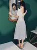 Vestido de Noche Francés Blanco con Certificado de Registro para Mujer, Lujo Accesible y Elegante Vestido de Compromiso, Se Puede Usar en Ocasiones Ordinarias