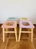 Estante para Inodoro para Hogares de Personas Mayores y Artefacto de Baño para Mujeres Taburete para Sentarse Silla Taburete Auxiliar de Madera para Mujeres Embarazadas