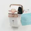Para Apple Watch, reloj, reloj, reloj, reloj, reloj, reloj, reloj con correa de silicona, anillo decorativo
