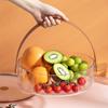 Caja de dulces para mesa de centro de sala de estar, caja de refrigerios ligera y de lujo, caja de frutas simple, portátil y transparente, plato de frutas secas de rejilla simple y moderno