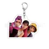 Kpop Onda Coreana Caçadora de Demônios Grupo Feminino Merchandise Chaveiro Lumi Mila Zoi Feito por Fãs Pingente Dupla Face de Acrílico