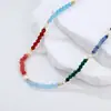 Elegante Collar de Clavícula de Cristal Multicolor Versátil Collar de Perlas de Agua Dulce con Cuentas para Mujer Joyería de Moda Transfronteriza Venta al por Mayor