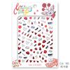 Nuevo Venta al por Mayor Transfronterizo Día de San Valentín Rosa Amor Flor Letra Adhesivo para Uñas Arte de Uñas Adhesivo Tatuaje para Uñas Joyería