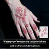 Los Populares Adhesivos de Tatuaje de Henna Rojos de Temu Son de Larga Duración, Impermeables, Adecuados para Bodas y Eventos, y Presentan Arte Corporal Tradicional de Estilo Tribal para Mujeres