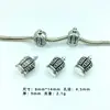 Cuentas grandes de aleación estilo Panjia transfronterizas, accesorios de joyería estilo vintage de plata antigua, materiales para cuentas espaciadoras de pulseras y aretes DIY