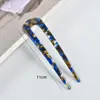 Grampo de Cabelo em U Importado da Coreia para Meninas, Grampo para Coque, Grampo de Acetato, Tartaruga Simples Elegante de Alta Qualidade