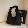 Bolso para mujer modelo nuevo 2026, estilo coreano, un solo hombro, bolsa de lona con cordón plisado, fresco y artístico, de mano, cruzado, bolso casual para mujer