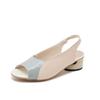 Sandalias de Cuña Baja de Moda Cómodas, Sandalias Peep-Toe de Color Bloqueado Patchwork de Tamaño Grande para Comercio Exterior Transfronterizo, Nuevo Estilo Verano 2026