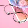 Pulsera Cruzada Explosiva de Joyería Shell Tai Chi Tejida Simple para Pareja Pulsera Ajustable de Diamante Hecha a Mano