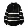 Otoño Invierno Nueva Moda Masculina Cuello Medio Alto Cremallera Jersey de Punto Joven Casual Base Jacquard Camisa