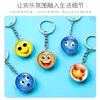 Llavero Colgante Bola de Cristal Emoticono de Amor Cadena para Bolso Colgante Piedra de Tiempo Llavero San Valentín