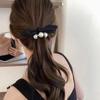 Diadema de lazo de perla artificial cuerda para atar el pelo elástica de alta durabilidad banda de goma de alto sentido Nueva cuerda para el pelo de orejas de conejo