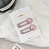 Pinza para el pelo de estilo coreano nuevo, linda para niña, con lunares rosas, que no daña el pelo en los laterales ni el pelo roto en la frente