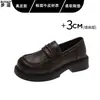 Em estoque~Outono de 2026 novo mocassim feminino de sola macia, slip-on, calçados casuais, sapatos de couro para estudantes