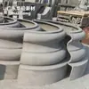 Cabeça de coluna simples lisa em GRC em forma de arco, topo de coluna liso em arco multicamadas, componente de coluna romana para exterior de loja estilo europeu