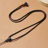 Colgante de Hilo de Piña con Cuentas de Ágata Tejidas a Mano Cordón de Collar con Colgante de Jade Hebilla de Seguridad Ajustable