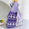Bolso de cubo de hilo de punto de celebridad de Internet de moda para mujer, Bolso tote casual versátil, Bolsa de almuerzo, Bolso de mano estilo japonés y coreano