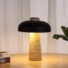 Candeeiro de mesa de estilo japonês de pedra de caverna amarela natural retrô estudo zen mármore medieval designer de cogumelo de cabeceira