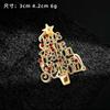 Broche navideño europeo y americano con diseño de alce, bonito árbol de Navidad, moda de alta gama, decoración de ropa, alfiler de aleación de aceite en forma de gota