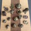 Nuevo Chinoiserie Aleación de Cobre Calabaza Abanico Dragón y Fénix Horno Placa Pipa Quemador de Incienso Tabletas de Aromaterapia Xiaoxiangyun Incienso de Sándalo
