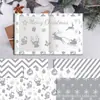 Papel de Fondo Gris Navideño Ww204 Material de Papel Cultural y Creativo para Manualidades Árbol de Navidad Copo de Nieve Decoración Papel de Fondo para Collage